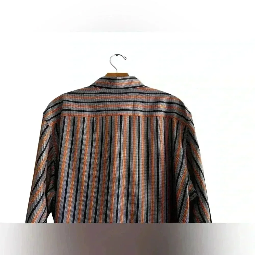 Robert Graham Button Down Dress Shirt Men's Long Sleeve Stripe Size M - Picture 7 of 16